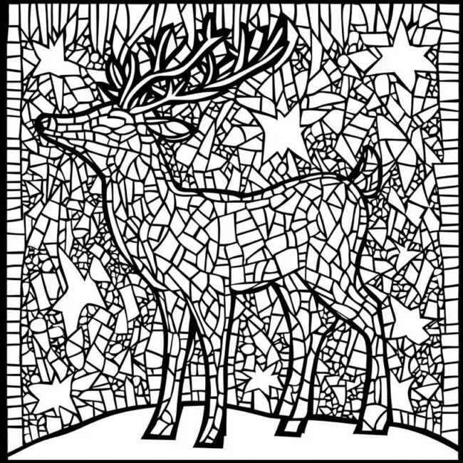 mosaico de natal para colorir 22