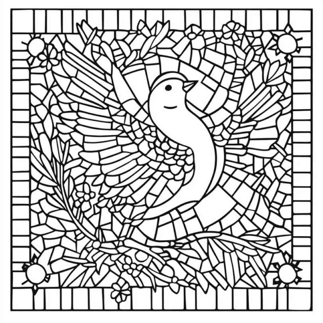 mosaico de natal para colorir 25