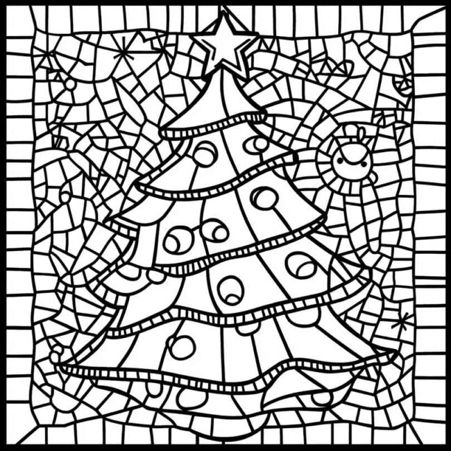 mosaico de natal para colorir 32
