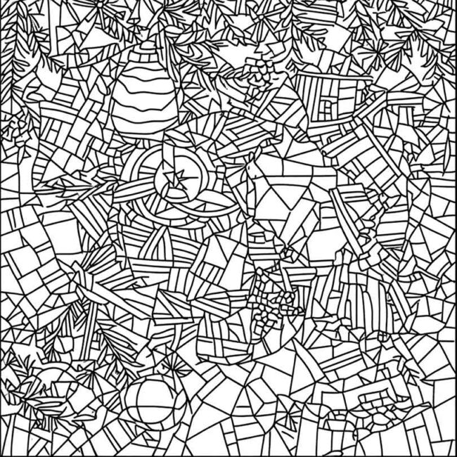 mosaico de natal para colorir 3