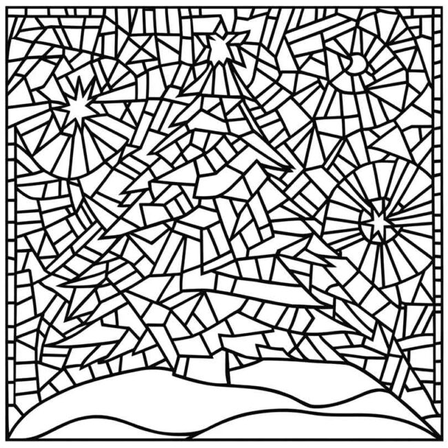 mosaico de natal para colorir 33
