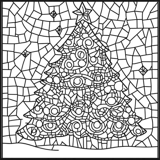mosaico de natal para colorir 31