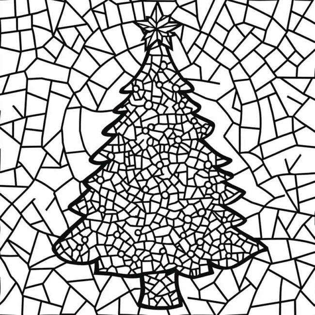 mosaico de natal para colorir 35