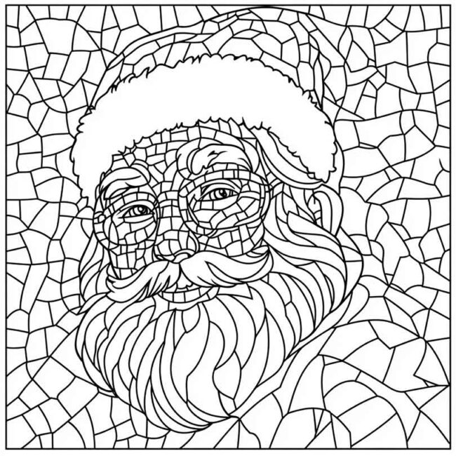 mosaico de natal para colorir 37