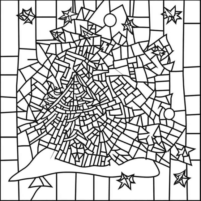 mosaico de natal para colorir 41