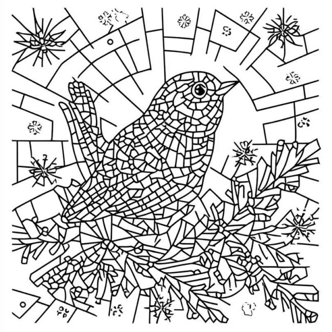 mosaico de natal para colorir 43