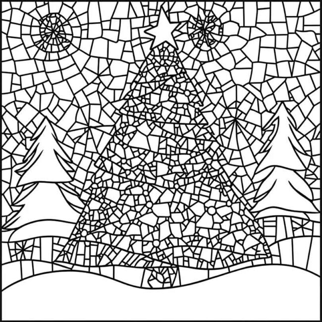 mosaico de natal para colorir 20