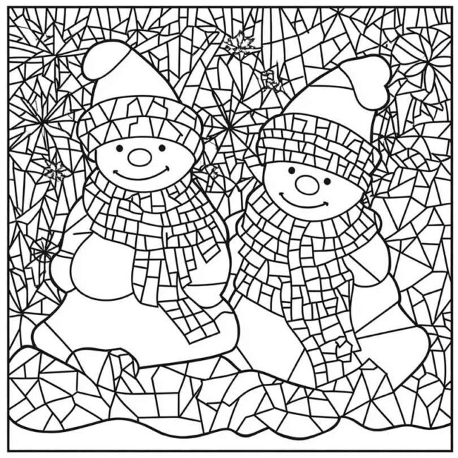 mosaico de natal para colorir 16
