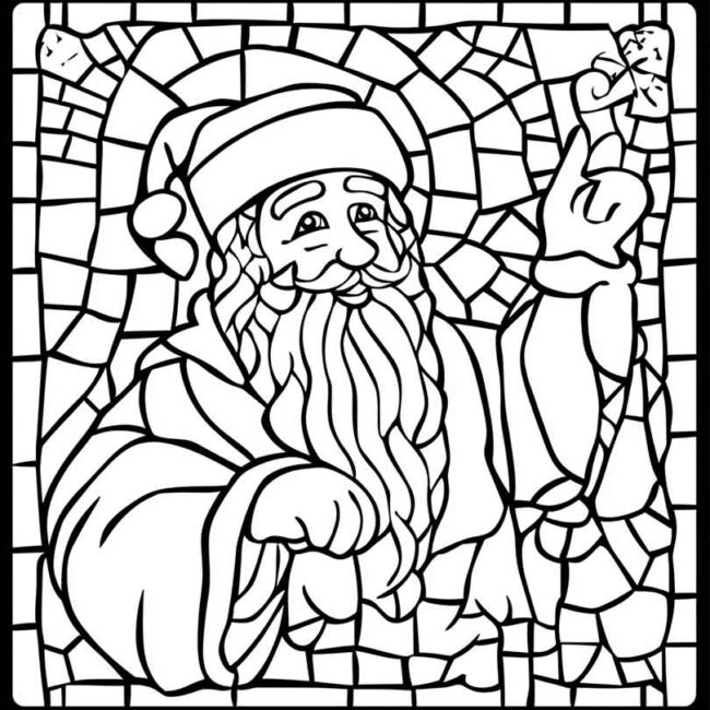 mosaico de natal para colorir 47