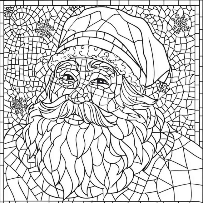 mosaico de natal para colorir 13