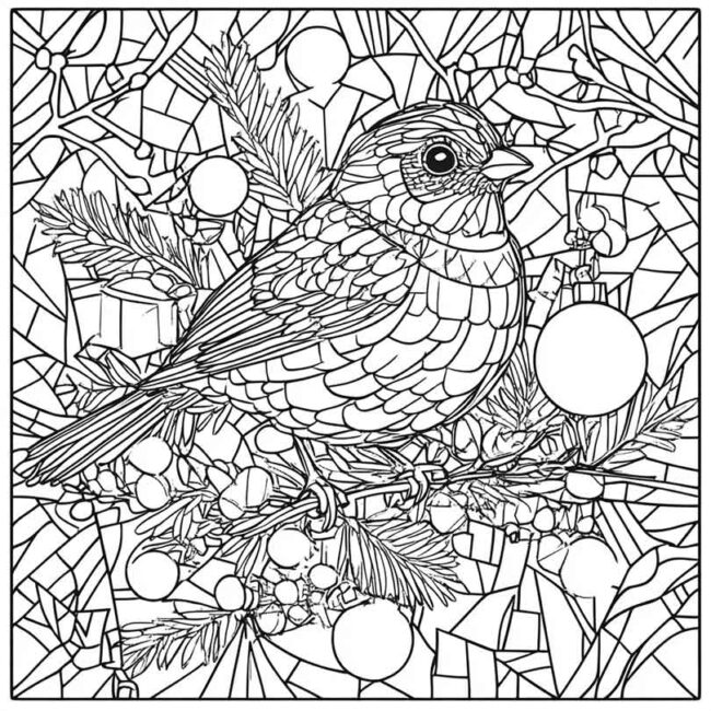 mosaico de natal para colorir 4