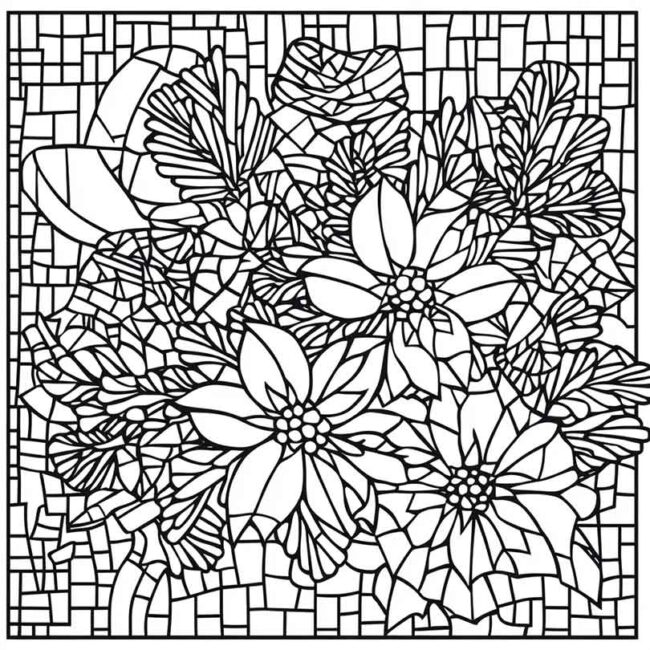 mosaico de natal para colorir 12