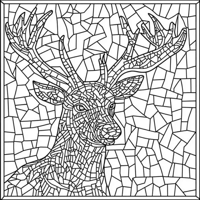 mosaico de natal para colorir 23