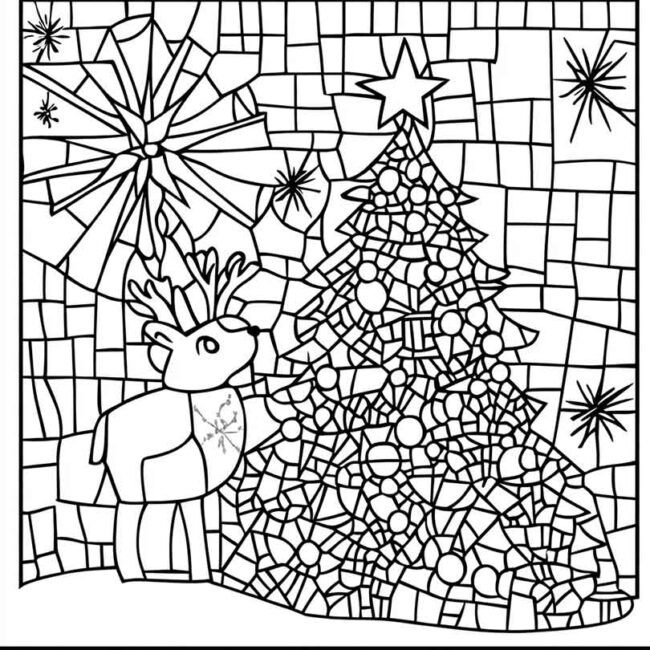 mosaico de natal para colorir 45