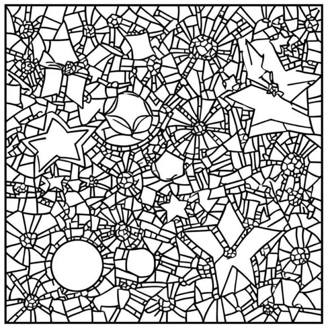 mosaico de natal para colorir 17