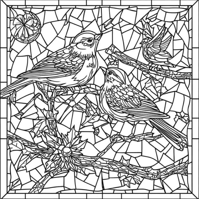 mosaico de natal para colorir 6