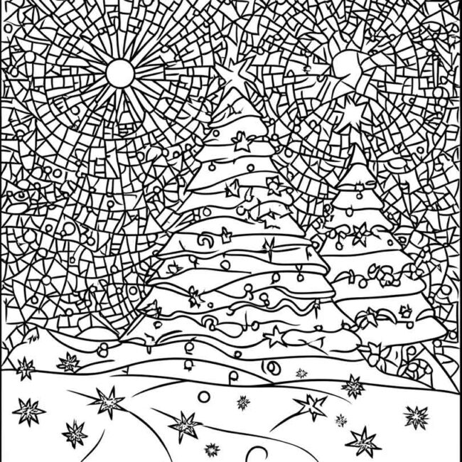 mosaico de natal para colorir 10