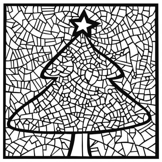 mosaico de natal para colorir 30