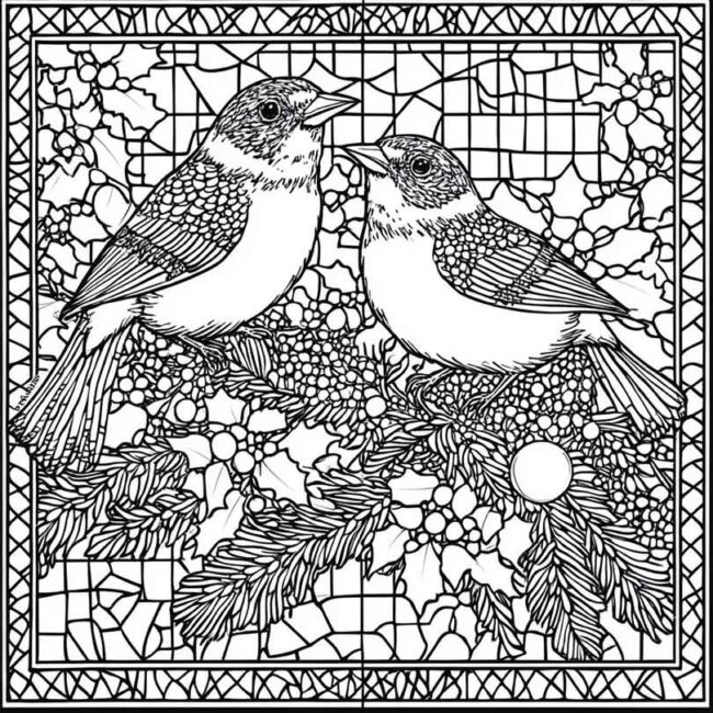 mosaico de natal para colorir 2
