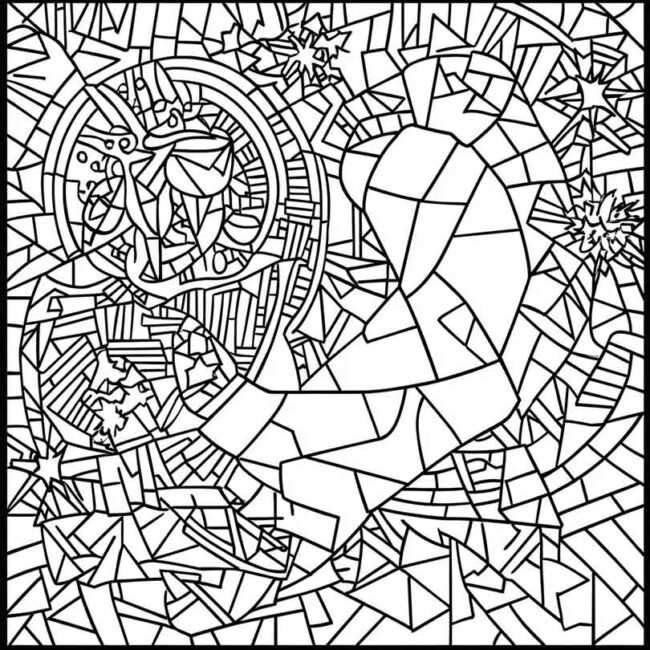 mosaico de natal para colorir 27