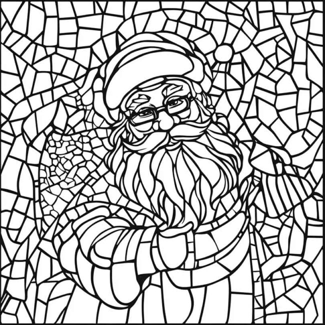 mosaico de natal para colorir 34