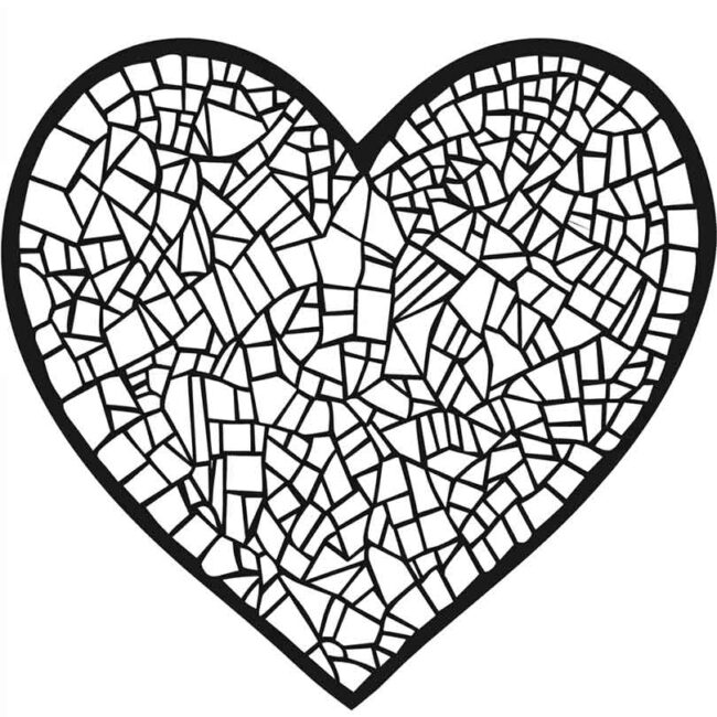 mosaico de coracao para colorir 9 mosaico de coracao para colorir 9
