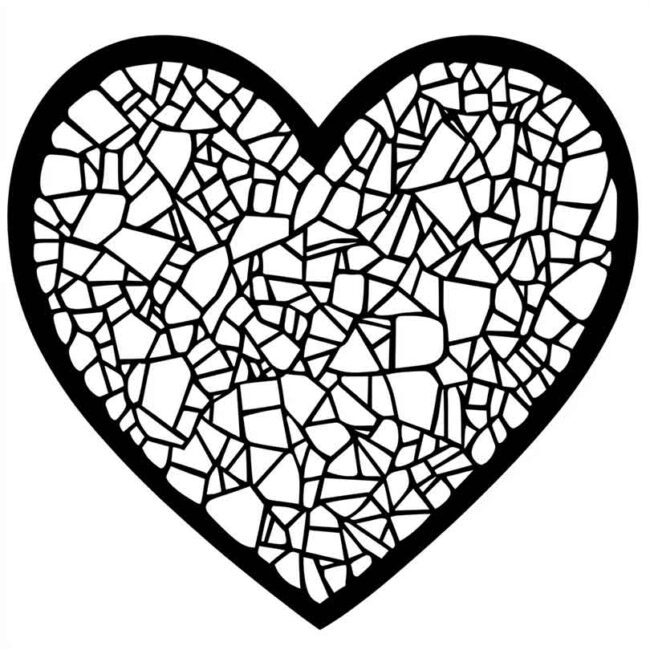 mosaico de coracao para colorir 45 mosaico de coracao para colorir 45