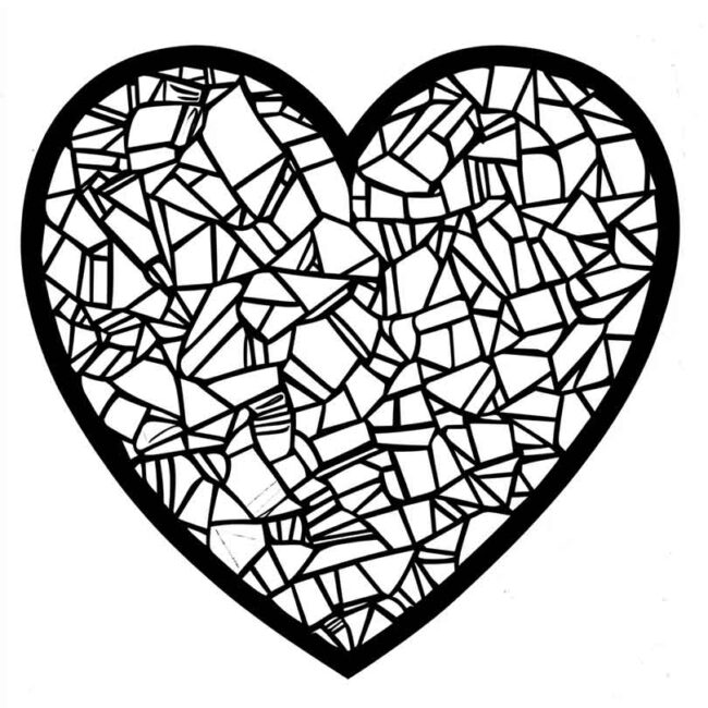 mosaico de coracao para colorir 38 mosaico de coracao para colorir 38