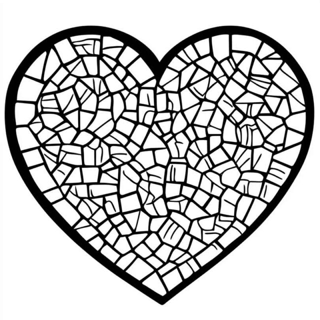 mosaico de coracao para colorir 51 mosaico de coracao para colorir 51
