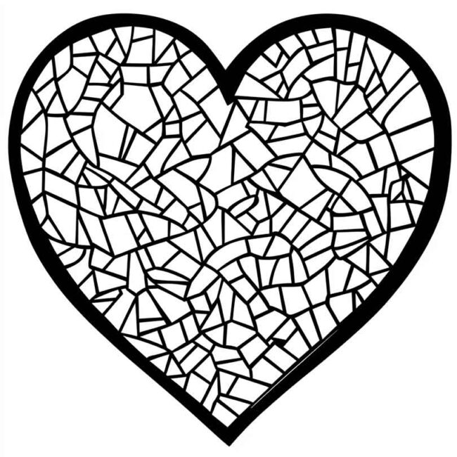 mosaico de coracao para colorir 40 mosaico de coracao para colorir 40