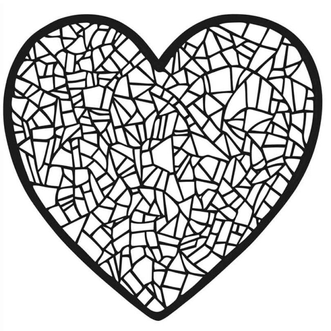 mosaico de coracao para colorir 44 mosaico de coracao para colorir 44