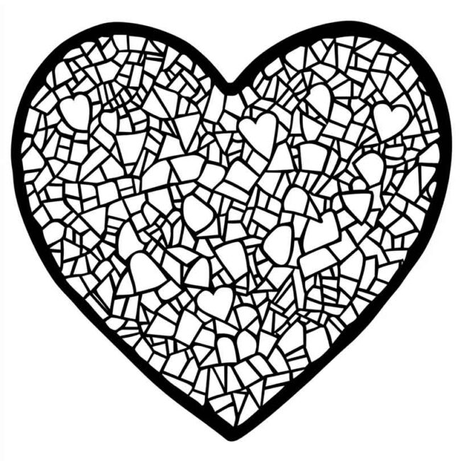 mosaico de coracao para colorir 28 mosaico de coracao para colorir 28