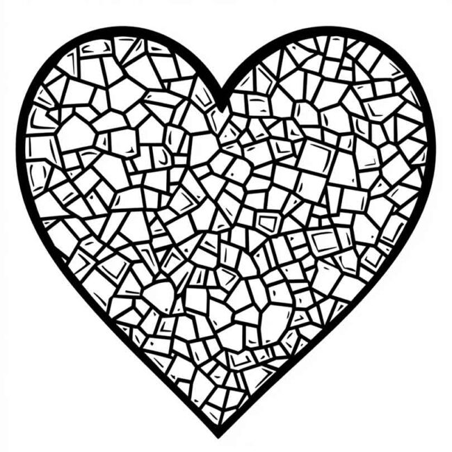 mosaico de coracao para colorir 49 mosaico de coracao para colorir 49