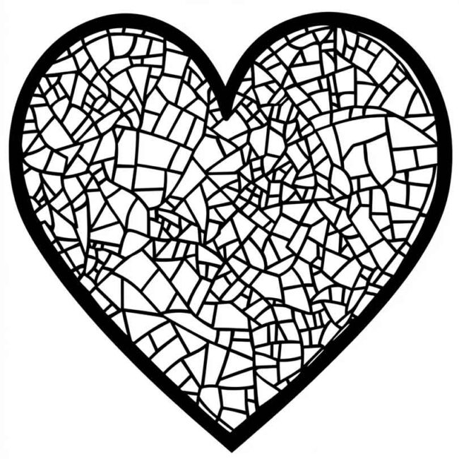 mosaico de coracao para colorir 50 mosaico de coracao para colorir 50