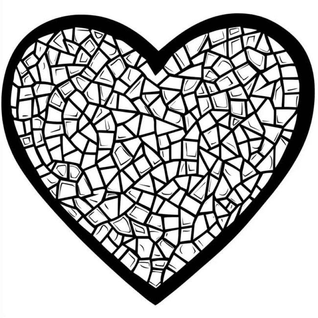 mosaico de coracao para colorir 26 mosaico de coracao para colorir 26