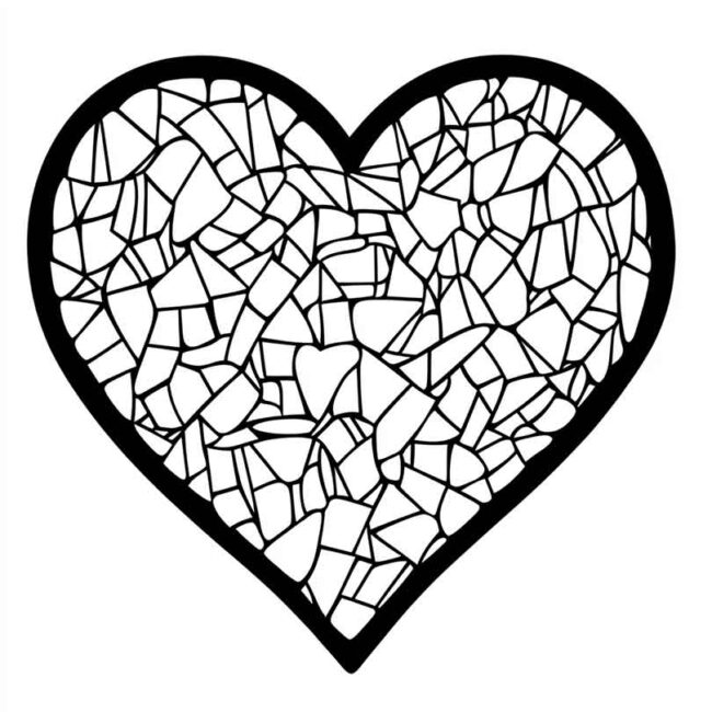 mosaico de coracao para colorir 48 mosaico de coracao para colorir 48