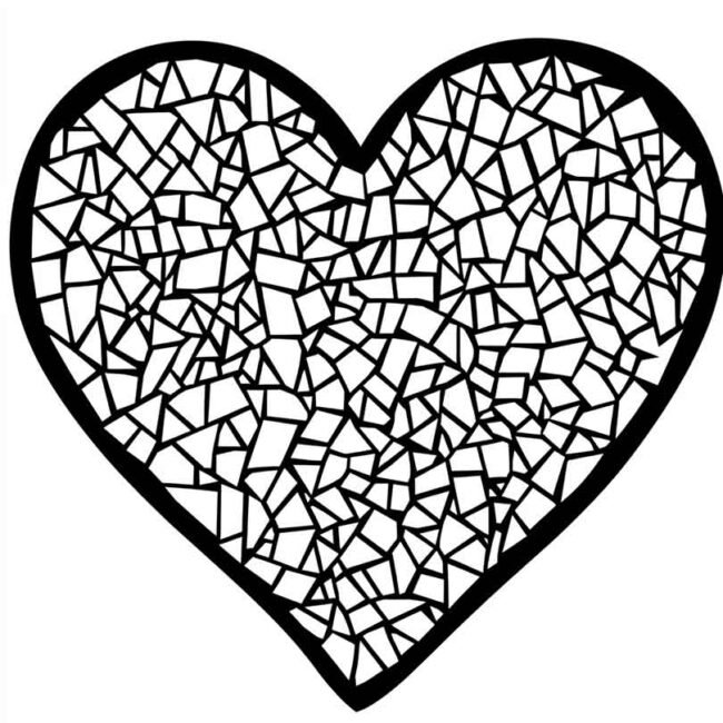 mosaico de coracao para colorir 32 mosaico de coracao para colorir 32