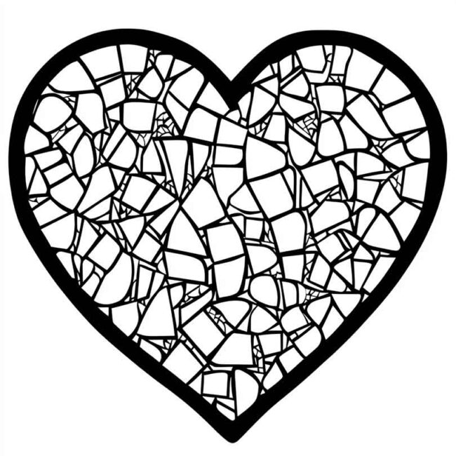 mosaico de coracao para colorir 37 mosaico de coracao para colorir 37