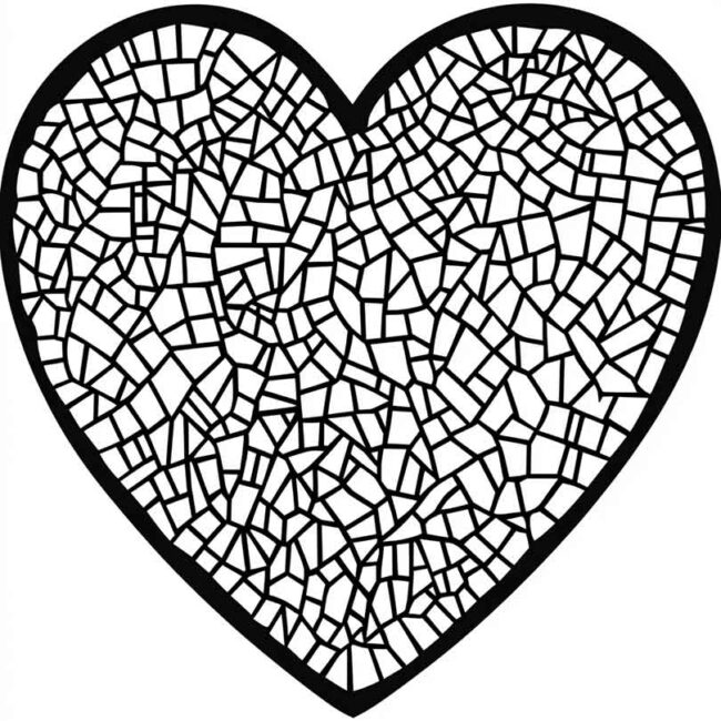 mosaico de coracao para colorir 46 mosaico de coracao para colorir 46