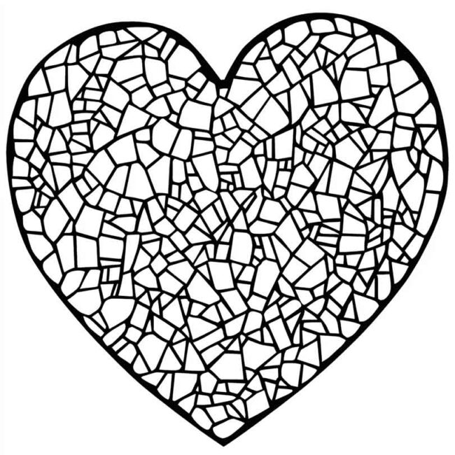 mosaico de coracao para colorir 15 mosaico de coracao para colorir 15