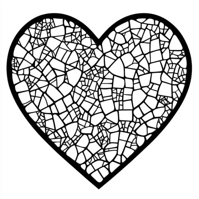 mosaico de coracao para colorir 24 mosaico de coracao para colorir 24