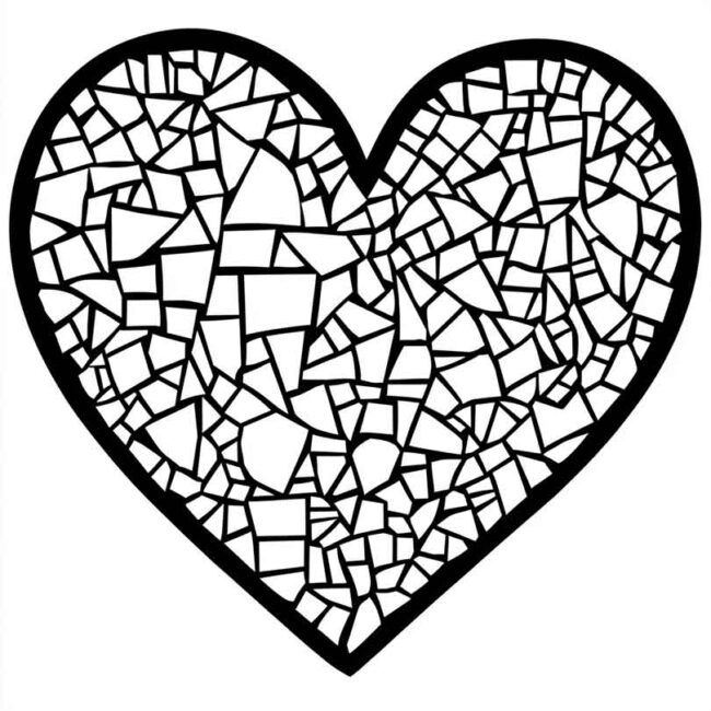 mosaico de coracao para colorir 31 mosaico de coracao para colorir 31