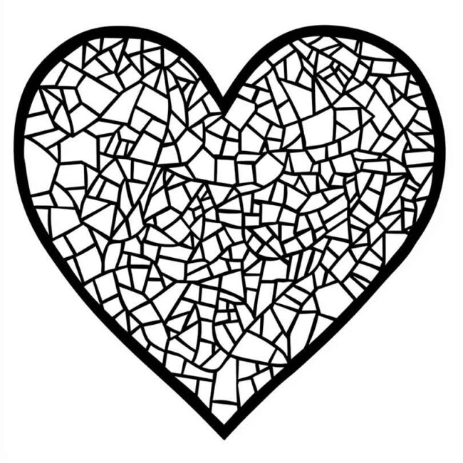 mosaico de coracao para colorir 39 mosaico de coracao para colorir 39