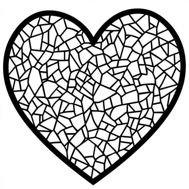 mosaico de coracao para colorir 34 mosaico de coracao para colorir 34