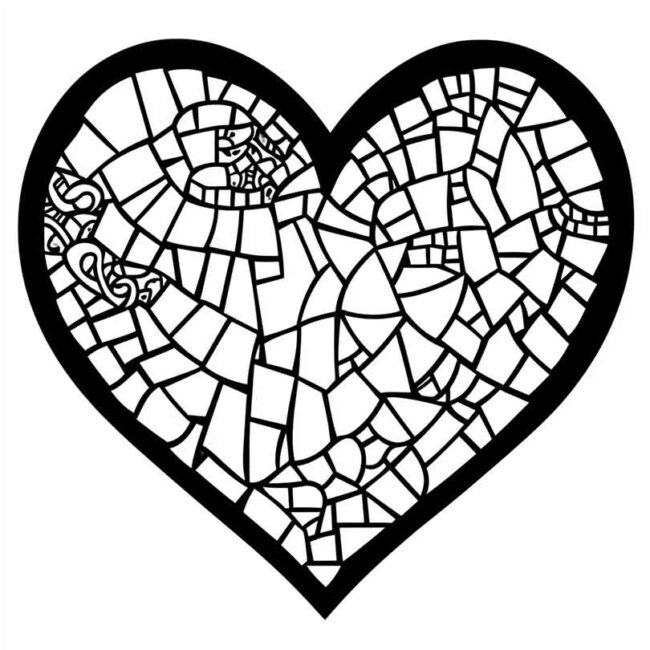 mosaico de coracao para colorir 43 mosaico de coracao para colorir 43