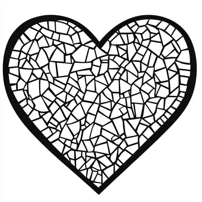 mosaico de coracao para colorir 19 mosaico de coracao para colorir 19