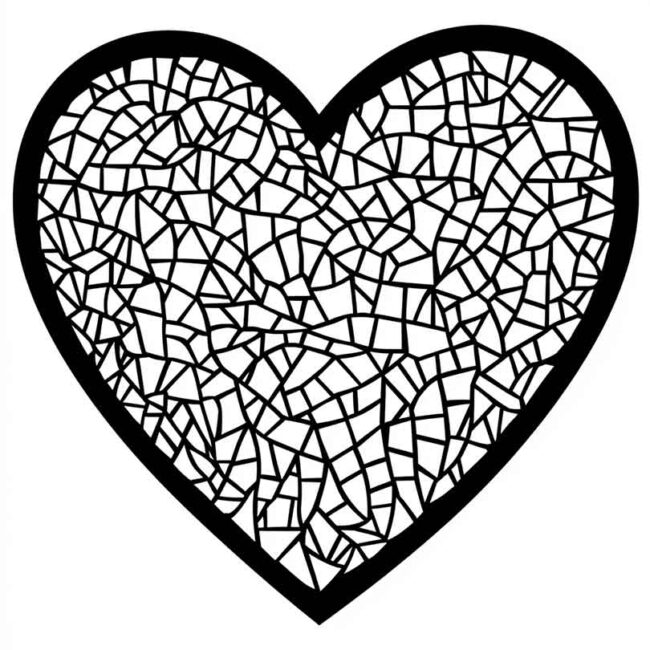 mosaico de coracao para colorir 25 mosaico de coracao para colorir 25
