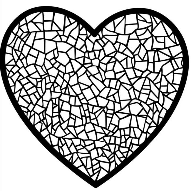 mosaico de coracao para colorir 29 mosaico de coracao para colorir 29