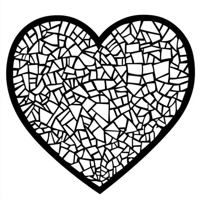 mosaico de coracao para colorir 33 mosaico de coracao para colorir 33