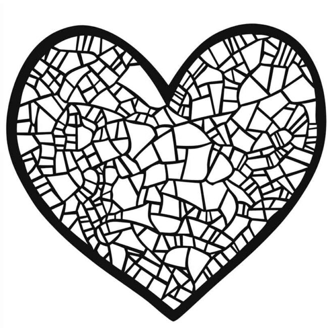 mosaico de coracao para colorir 18 mosaico de coracao para colorir 18
